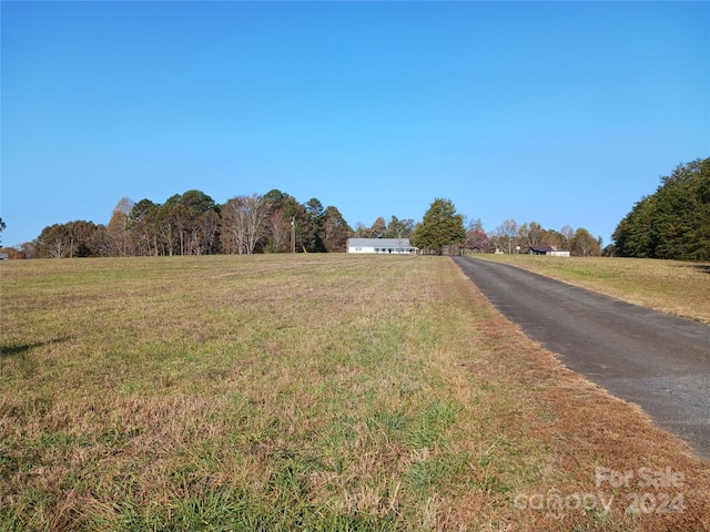 view of street with a rural view