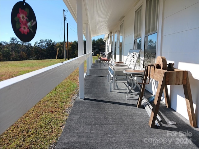 view of patio with covered porch