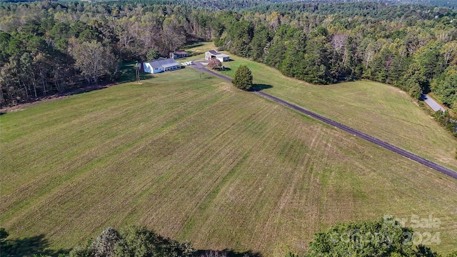 bird's eye view featuring a rural view