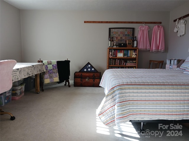 bedroom featuring carpet