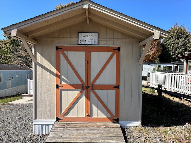 view of outdoor structure