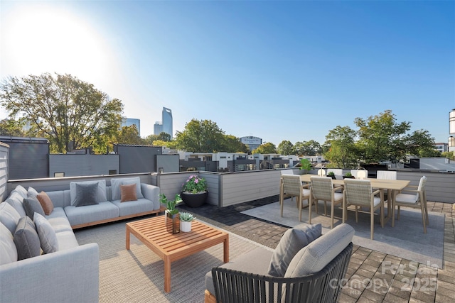 view of patio with outdoor lounge area