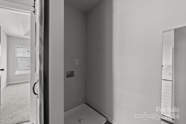 bathroom with a textured ceiling