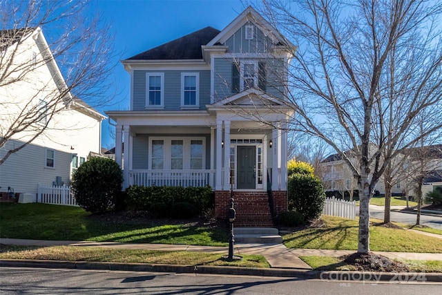 view of front of house featuring a front yard