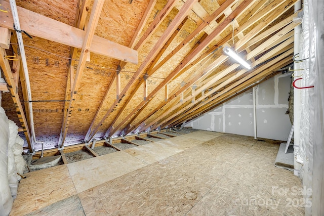 view of attic