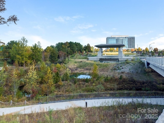 view of property's community featuring a water view