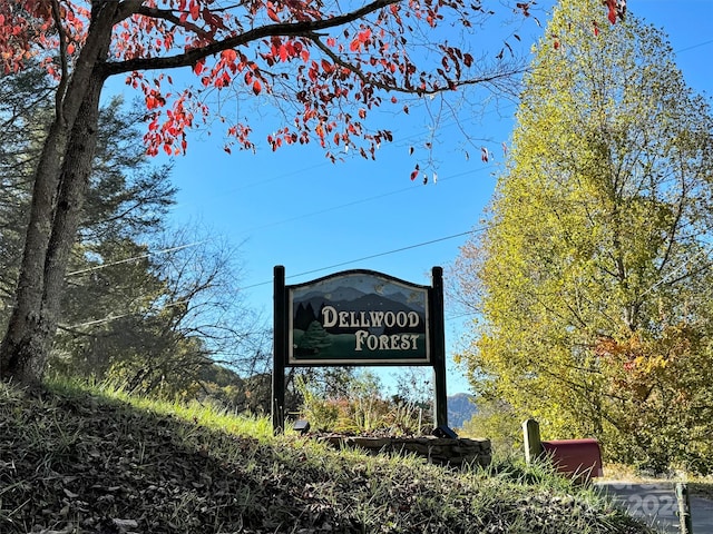 view of community sign