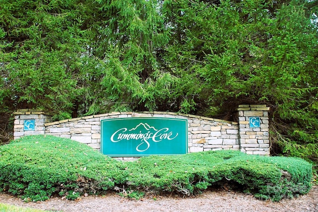 view of community sign