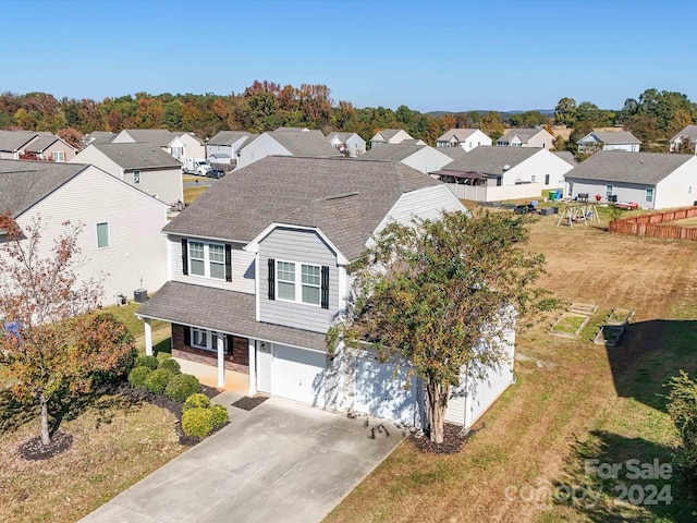 bird's eye view featuring a residential view