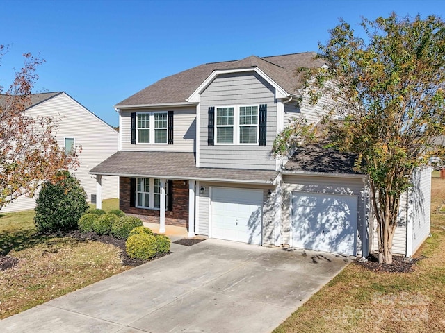 front facade featuring a garage