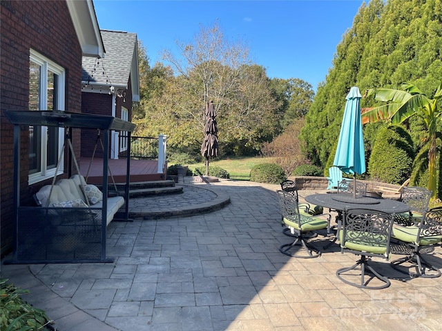 view of patio with a deck