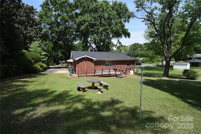 view of community featuring a lawn