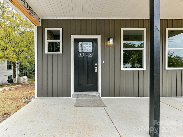 view of doorway to property