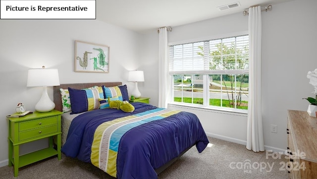 view of carpeted bedroom