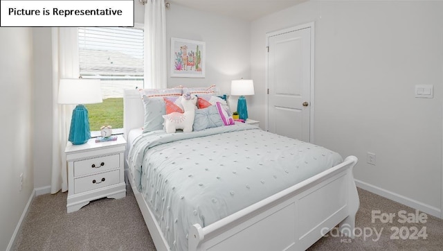 view of carpeted bedroom