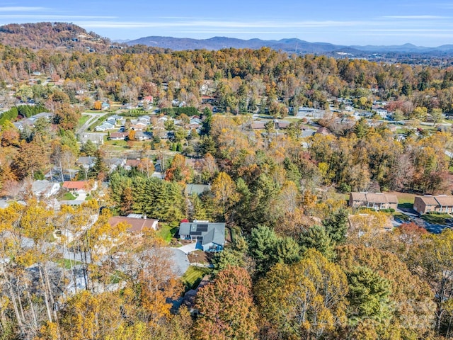 aerial view featuring a mountain view