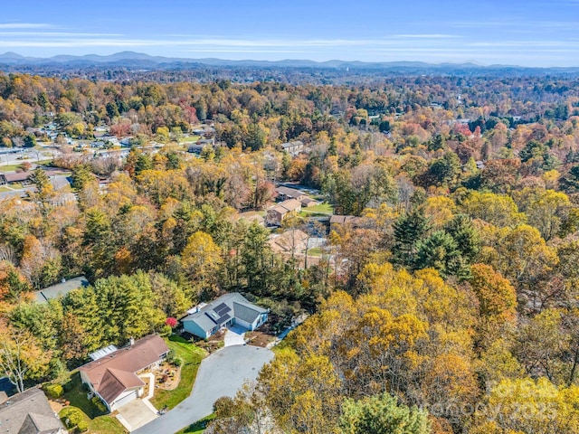 aerial view featuring a mountain view