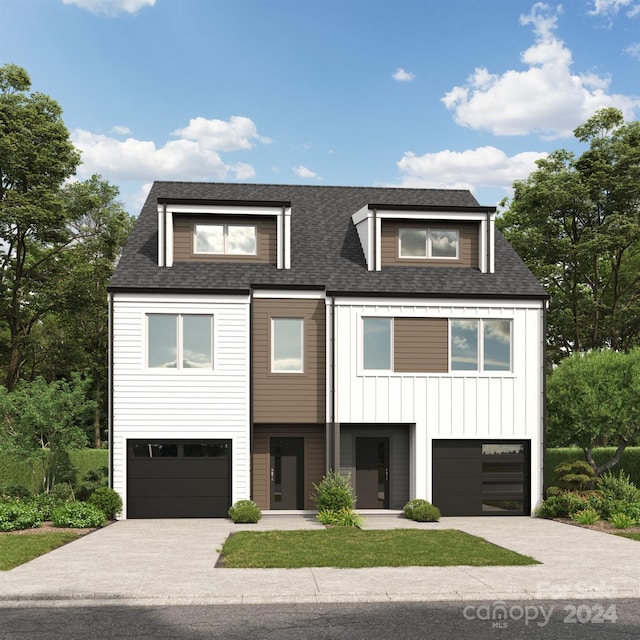 view of front of home featuring a garage