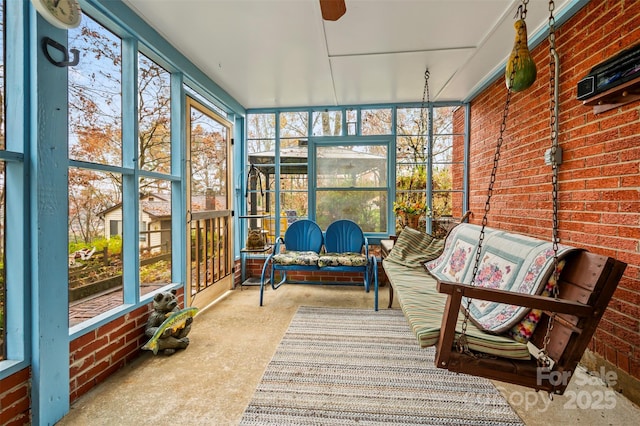 view of sunroom / solarium