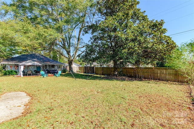 view of yard with a patio area