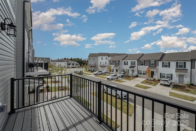 balcony with a residential view