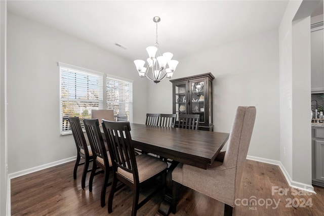 1568 Whitman Ct, York, SC 29745 - dining room featuring a chandelier and dark wood finished floors