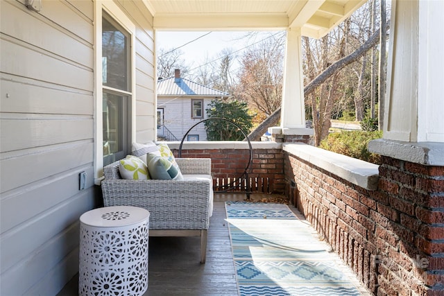 view of patio with a porch