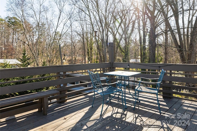 view of wooden terrace