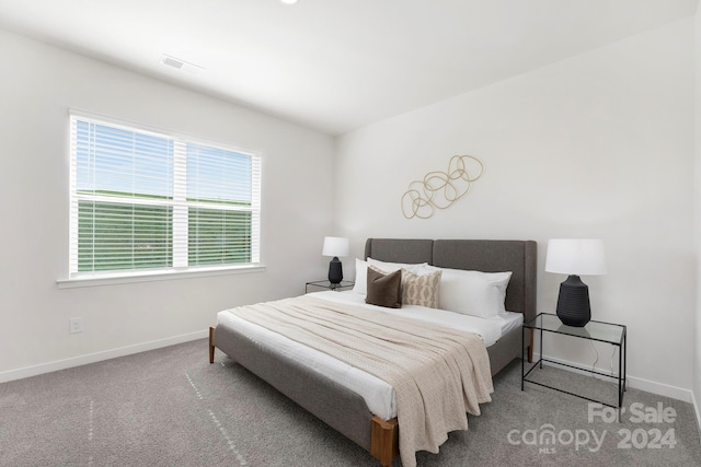 bedroom featuring carpet