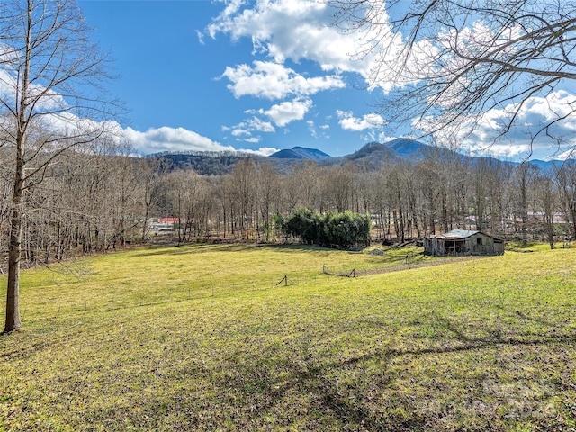 4 Badd Ln, Maggie Valley, NC 28751 - view of mountain backdrop featuring a heavily wooded area