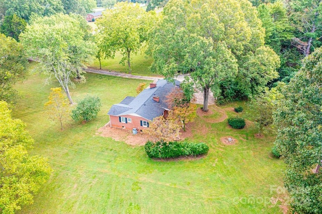 bird's eye view with a rural view