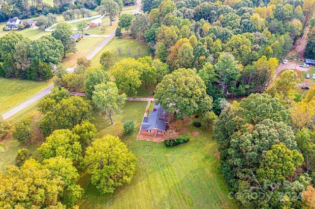 aerial view with a rural view