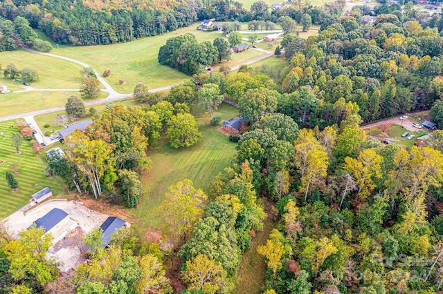 bird's eye view featuring a rural view