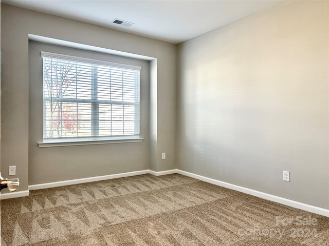 spare room featuring carpet flooring