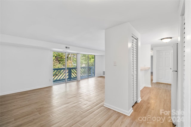 interior space featuring light wood-type flooring