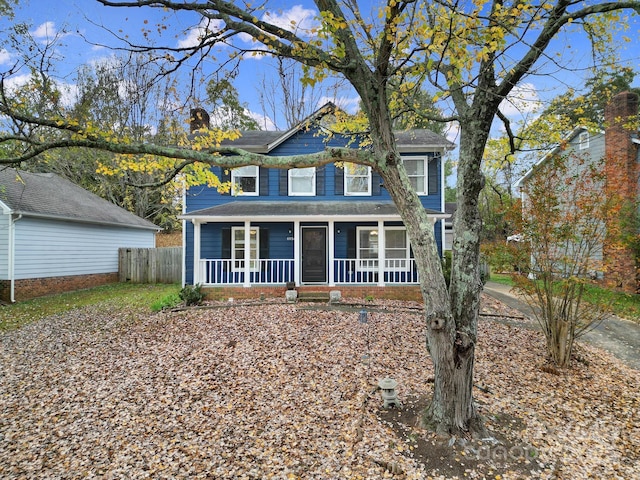 front facade featuring a porch