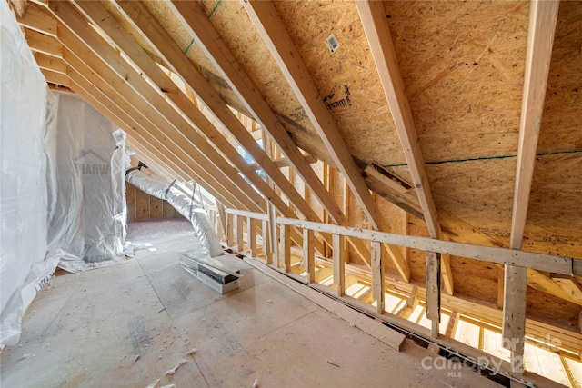 view of attic