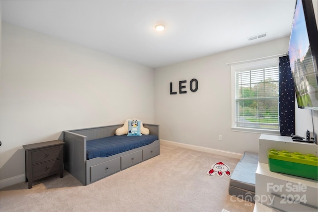 view of carpeted bedroom