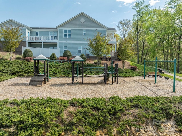 view of play area with a gazebo