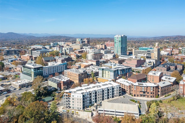 city view with a mountain view