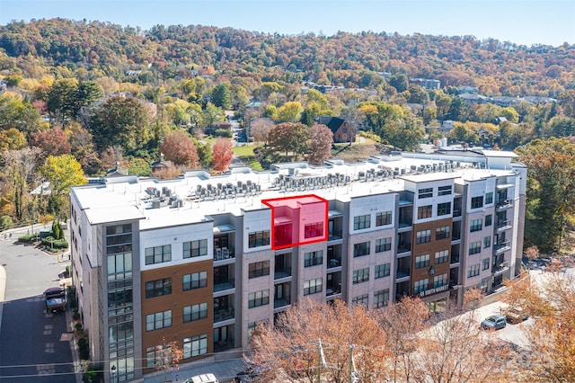 55 S Market St Unit 512, Asheville, NC 28801 - aerial view of a forest and apartment complex / building