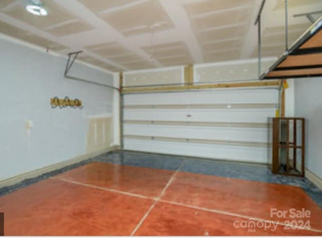 garage with baseboards