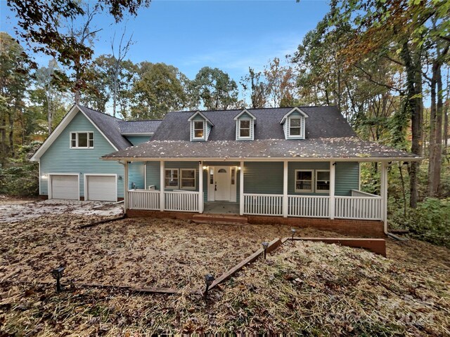 1259 Blacksnake Rd, Stanley, NC 28164 - view of front of home featuring covered porch and a shingled roof