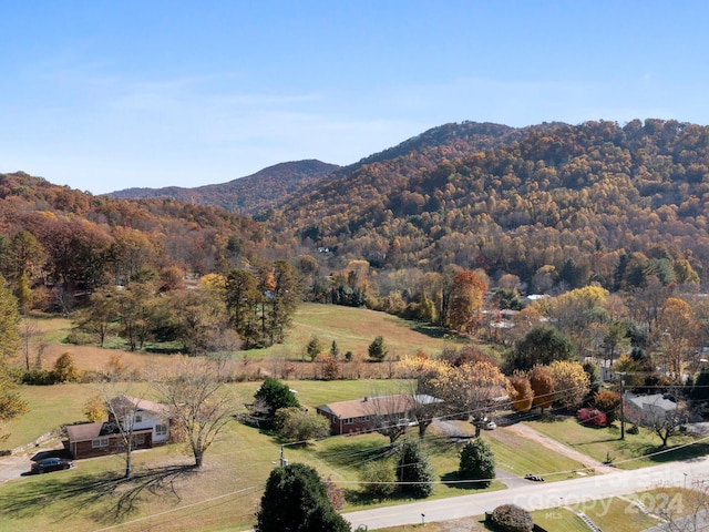 mountain view with a rural view