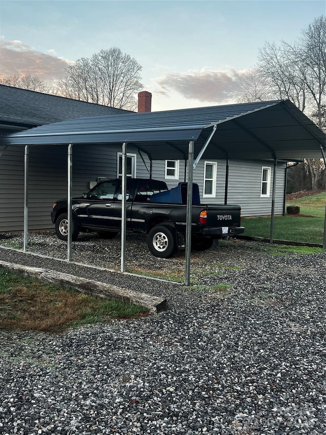 view of car parking