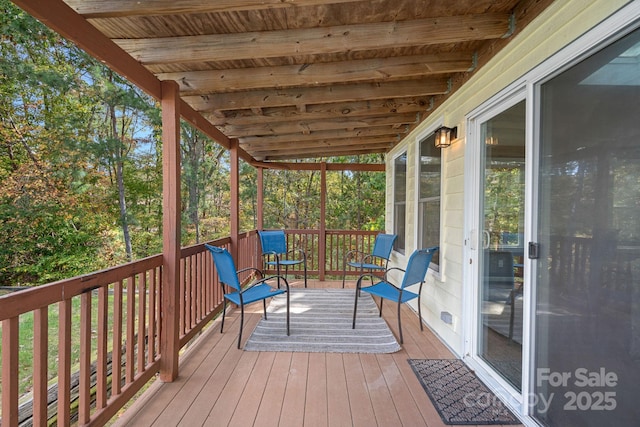 view of wooden deck