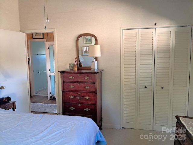 bedroom with a closet