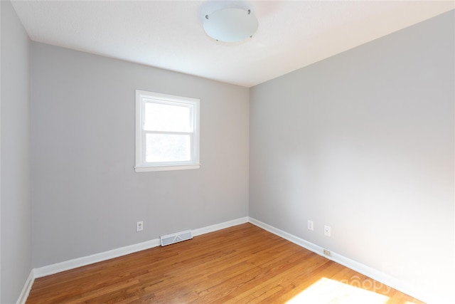 empty room featuring light wood-type flooring