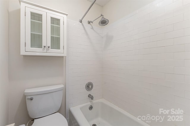 full bathroom with toilet and shower / bathing tub combination