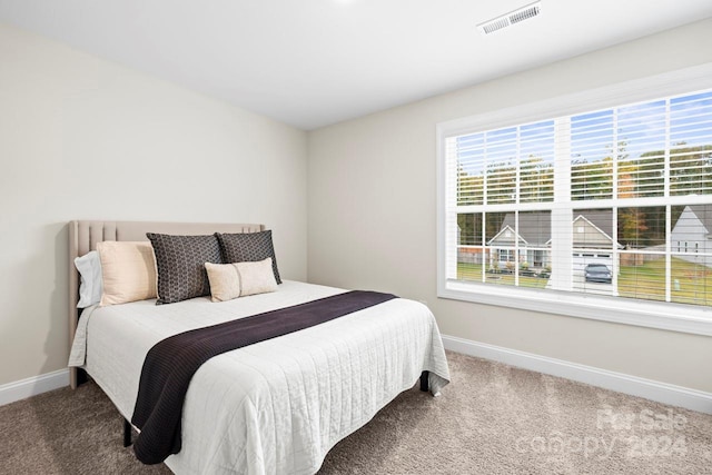 bedroom featuring carpet